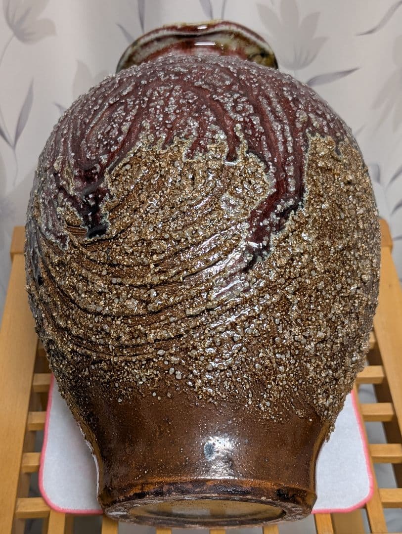 花瓶 インテリア 火色 石はぜ 焦げ 自然釉