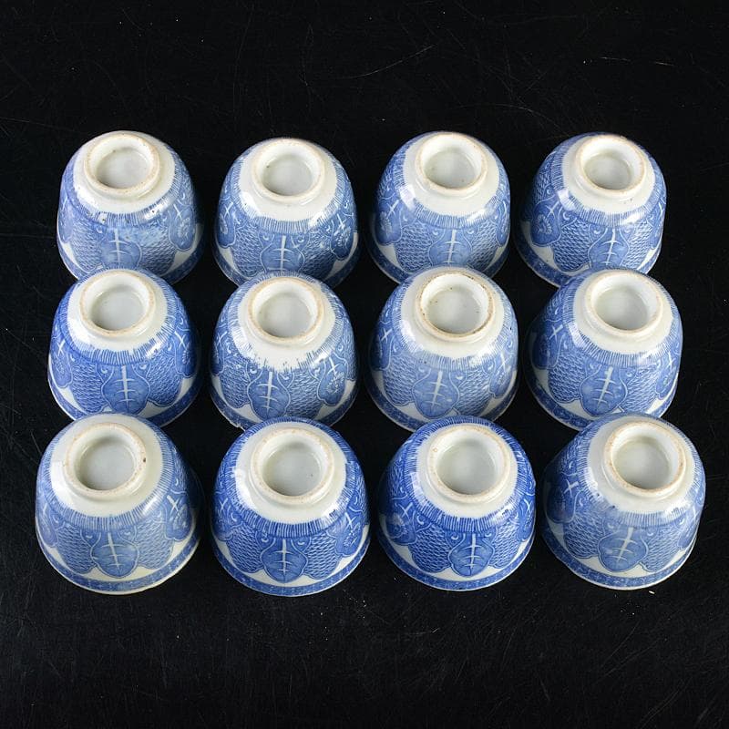 瀬戸焼 染付印判手 煎茶器 十二客 N R7222B - メルカリ