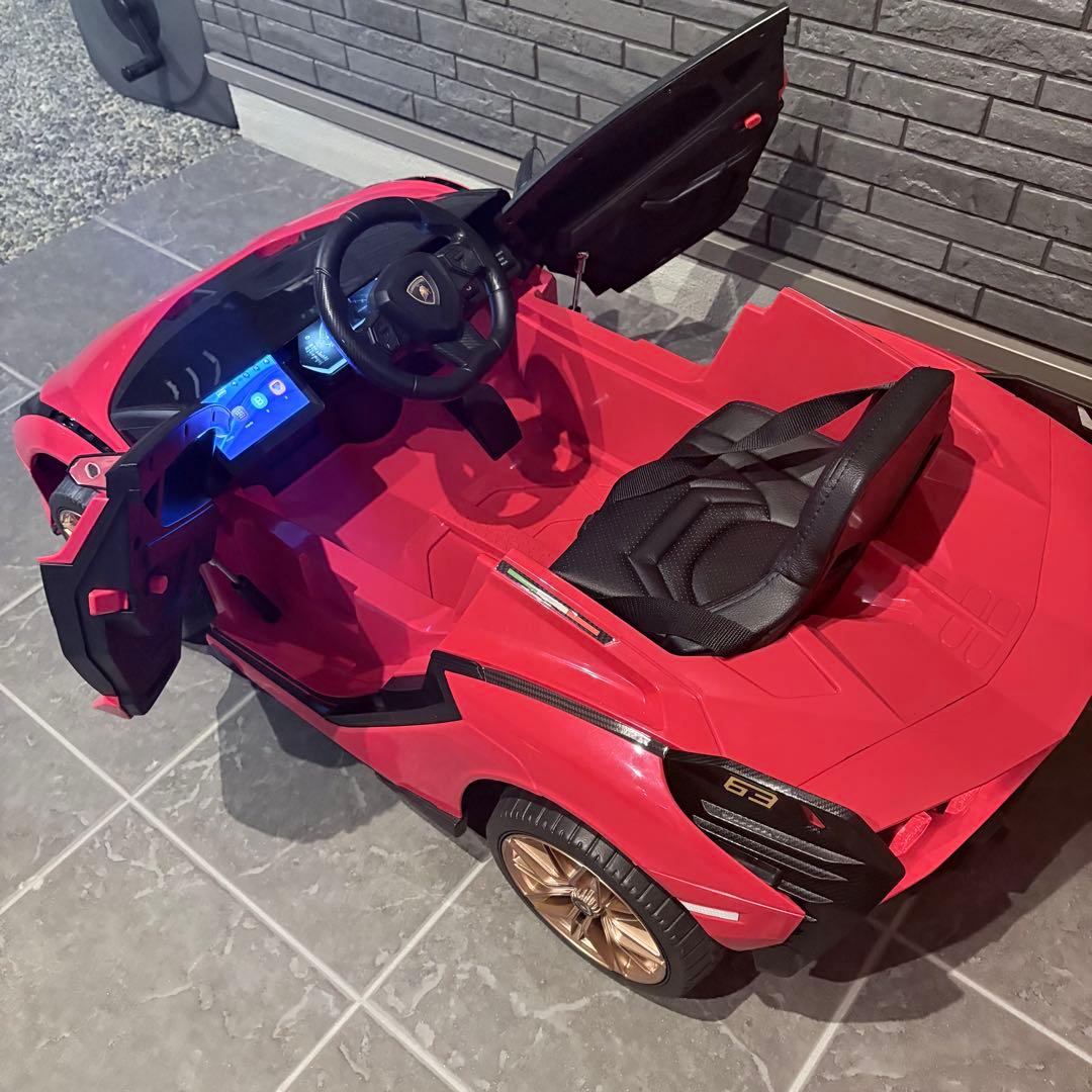【極美品】電動乗用ラジコン ランボルギーニ 子供用 レッドカラー　付属品完備