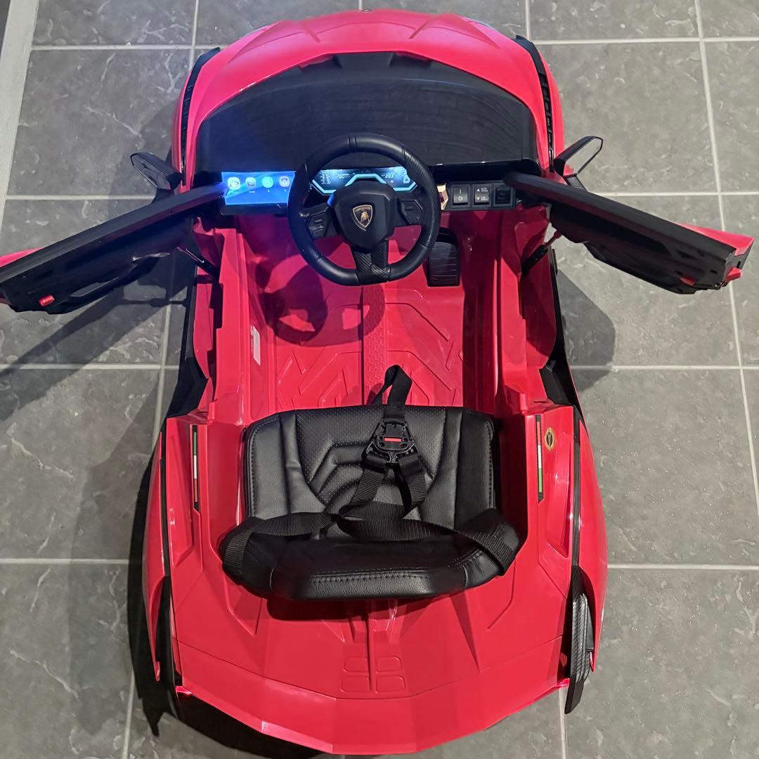 【極美品】電動乗用ラジコン ランボルギーニ 子供用 レッドカラー　付属品完備
