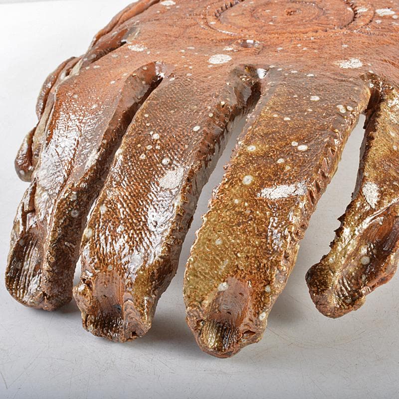 信楽焼 克銘 手のひらに羅針盤 置物 手のオブジェ F R5961B