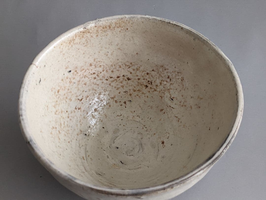 コレクション 森岡成好 粉引 碗 茶碗 未使用☆森岡成好☆粉引【窯変】茶碗