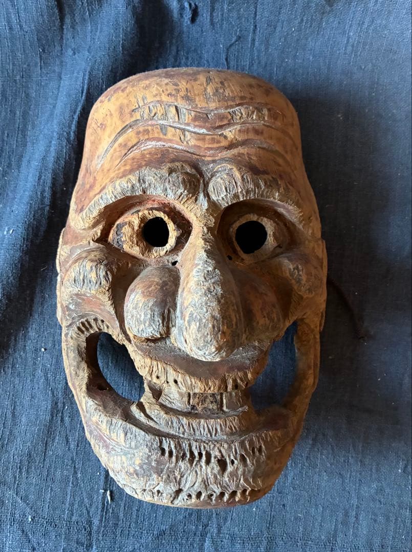 木彫面 翁面 室町から江戸時代