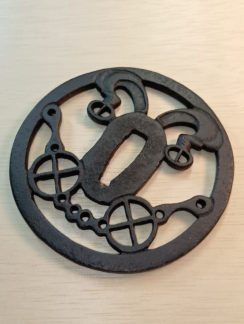 鍔　馬具透かし大鍔　 鑑定書有り