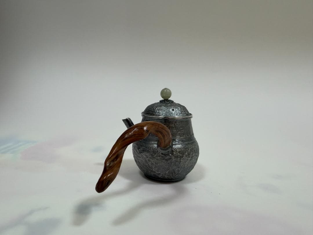 純銀製 横手急須 銀瓶 煎茶道具