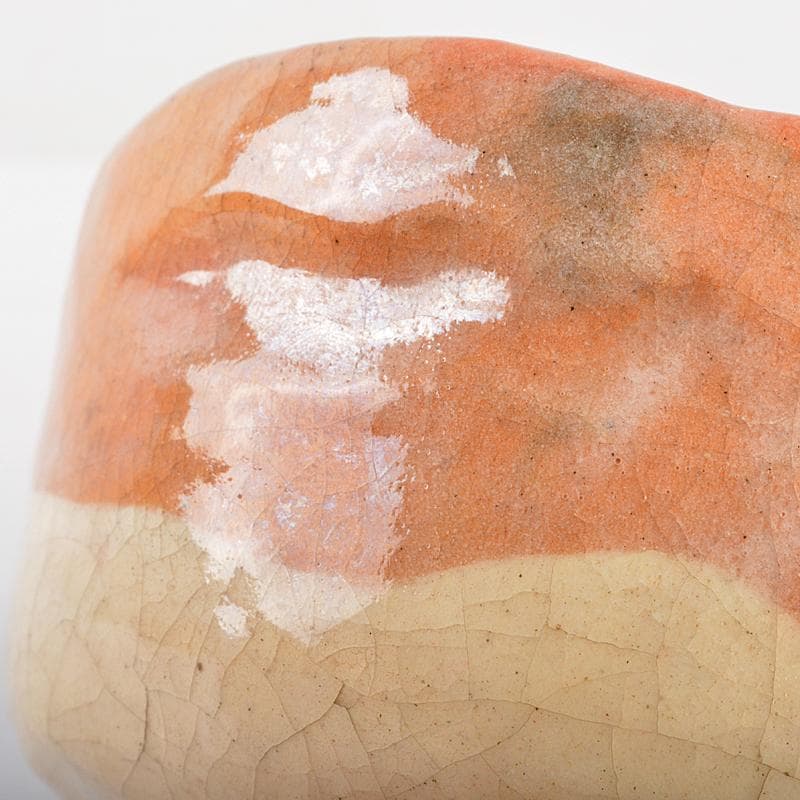 茶道具　楽吉左衛門　赤楽茶碗　共箱　金継ぎ直し有り　D　R5324