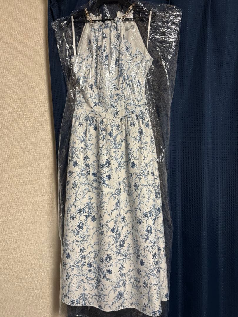 ローブドフルール DEA. 花柄 ホルターネック ドレス ワンピース M