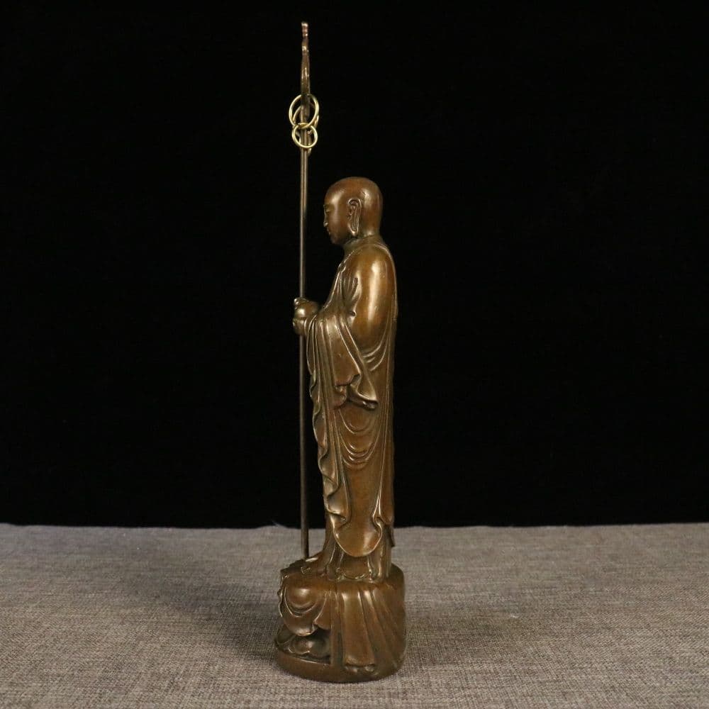 仏教美術 仏像 地蔵王仏像 銅製 銅器 工芸品 美術品 置物