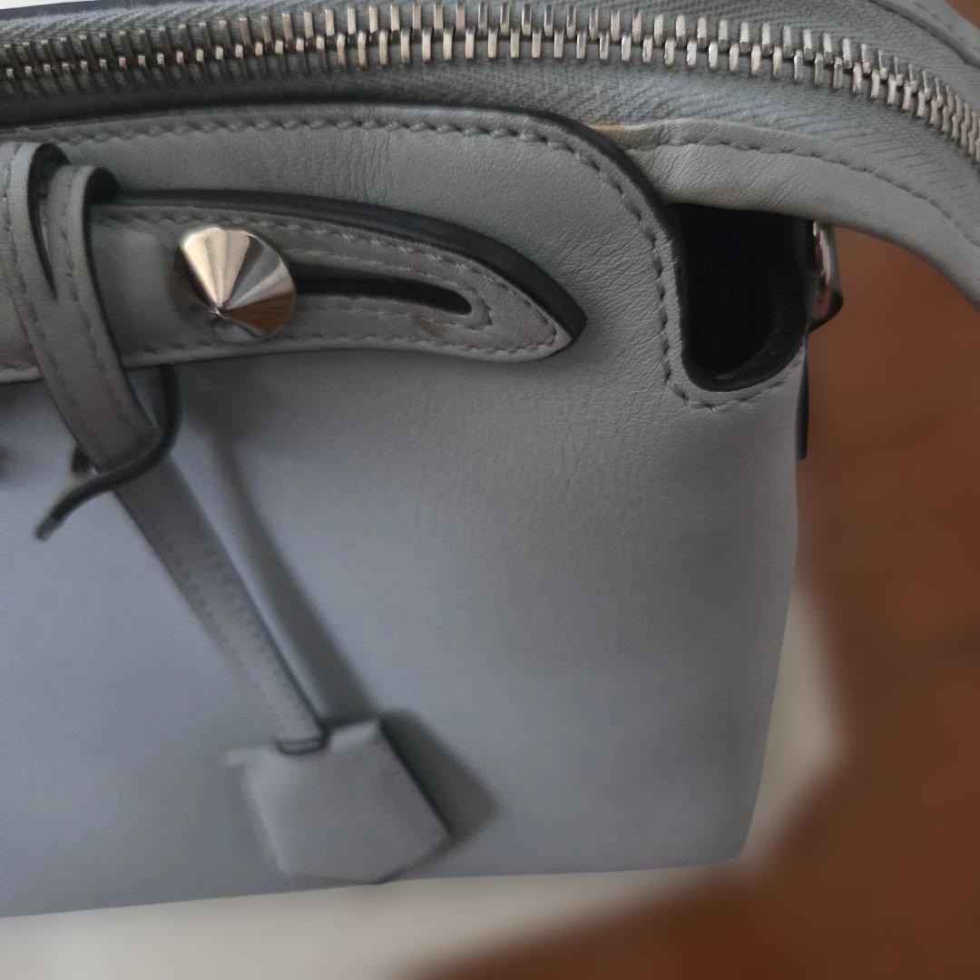 【最終値下】FENDI バイザウェイグレー レザー ショルダーバッグ