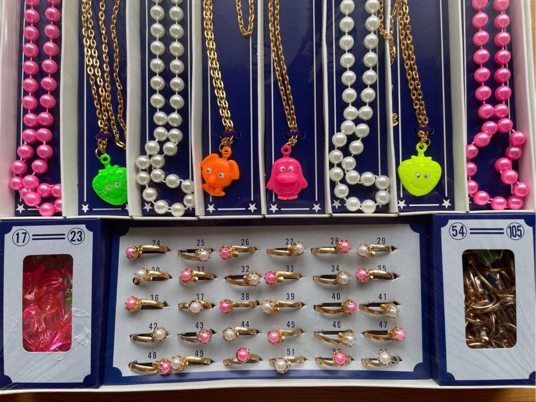 昭和レトロ 当てくじ アクセサリーセット 指輪 ネックレス