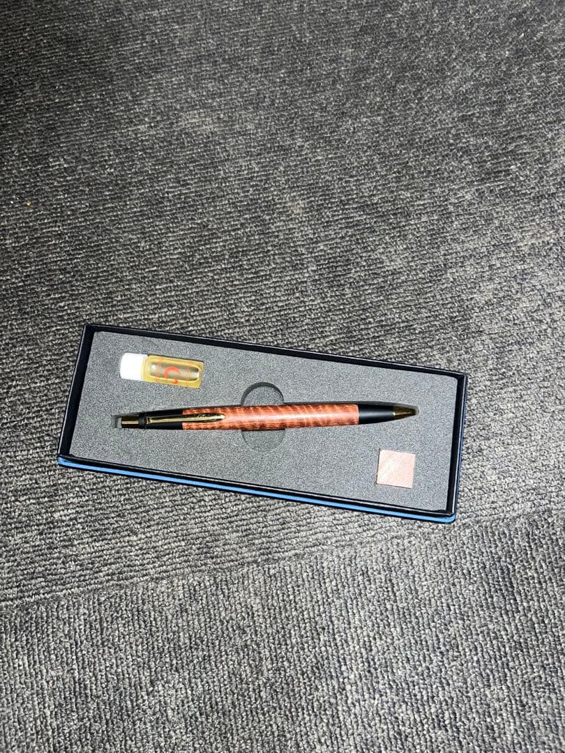 野原工芸 本花梨虎杢 新型シャープペンシル 固定式口金 ゴールド 0.5mm