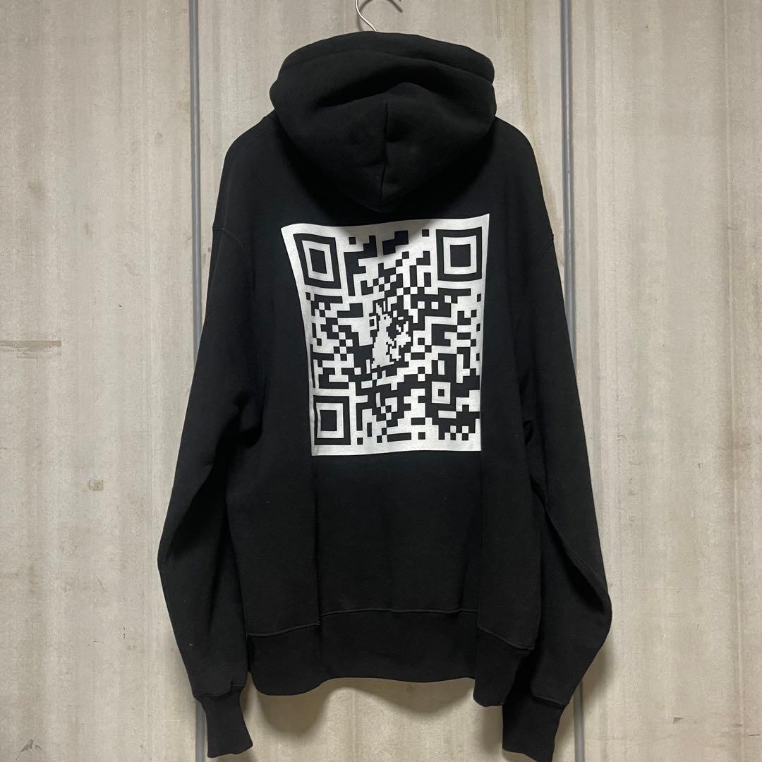 【FR2店舗限定】QRコード パーカー ブラック サイズL