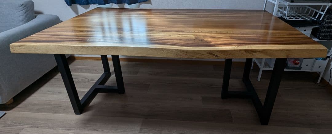 167×91〜99×5 無垢 一枚板 モンキーポット テーブル ①天板のみ