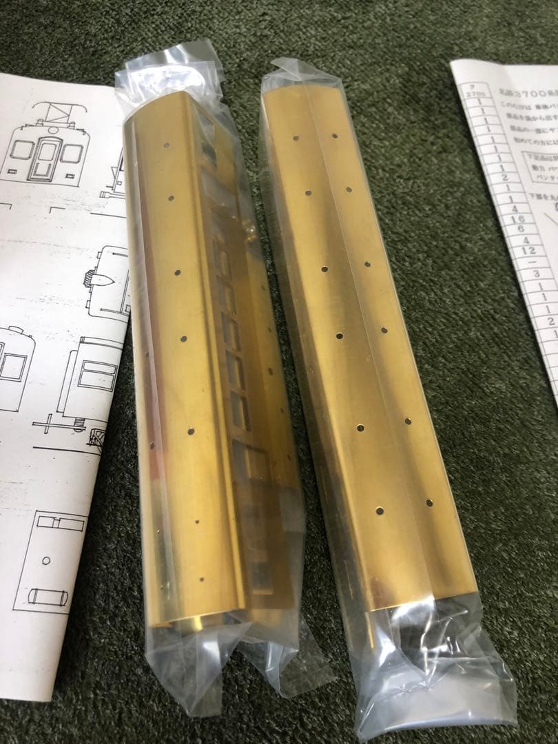 谷川製作所 名鉄3700系、車体バラキット2両セット、台車、床下器具付き