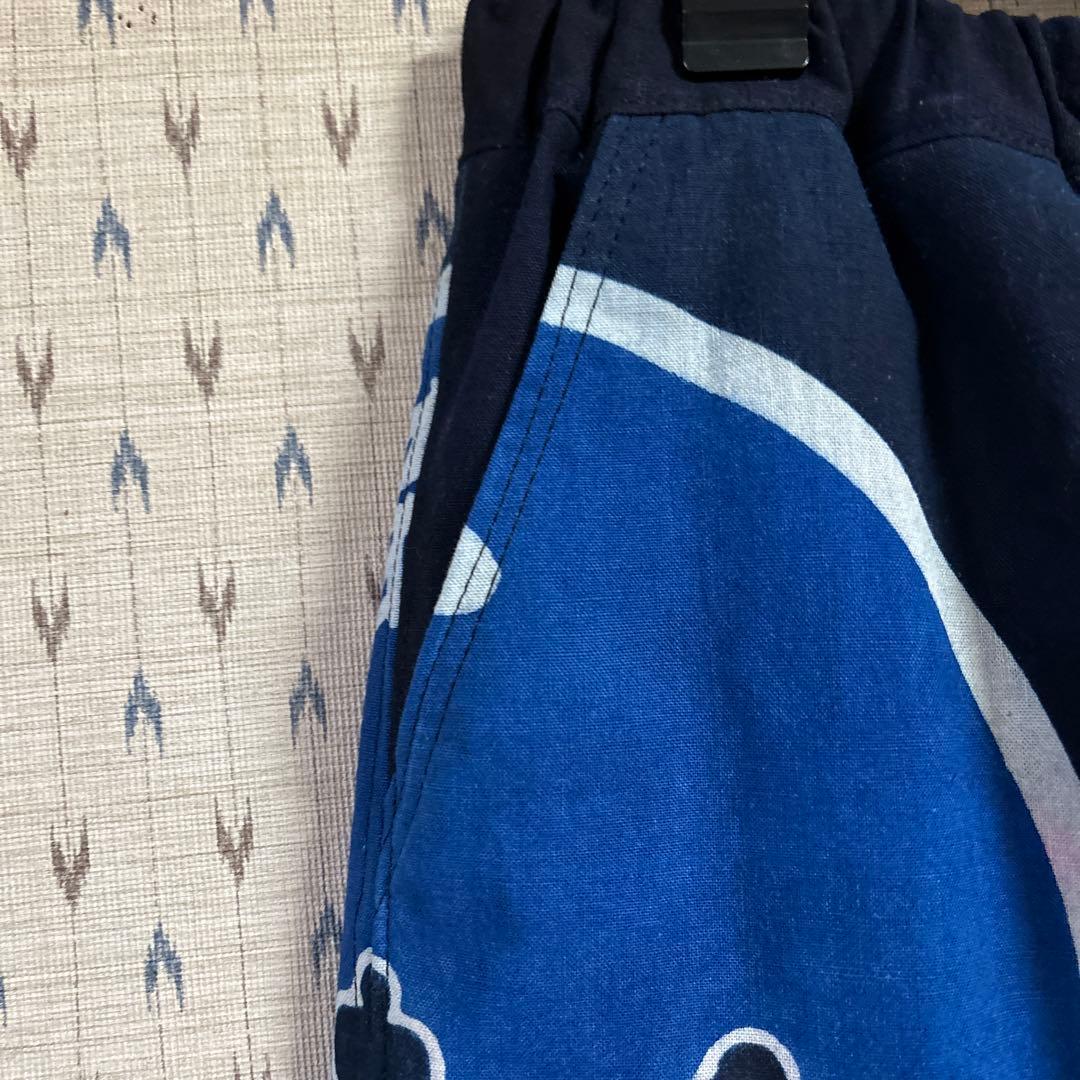 古布　藍染　ハンテン地
