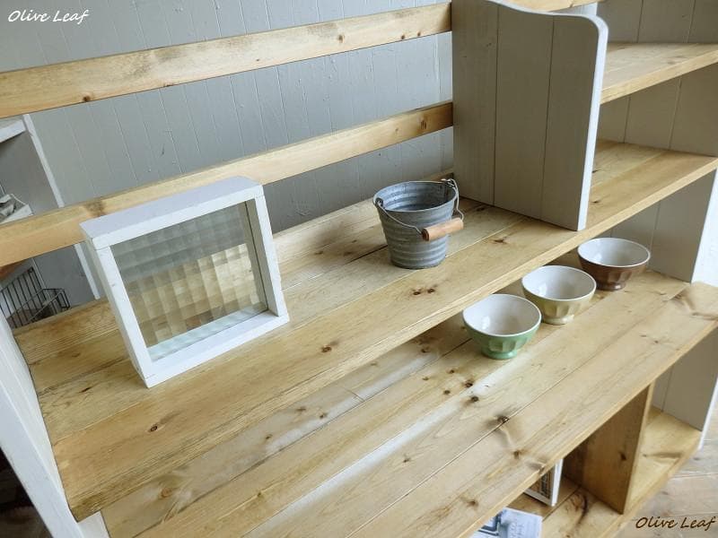 サイズオーダー可！○超ワイドラックW114○シャビーホワイト無