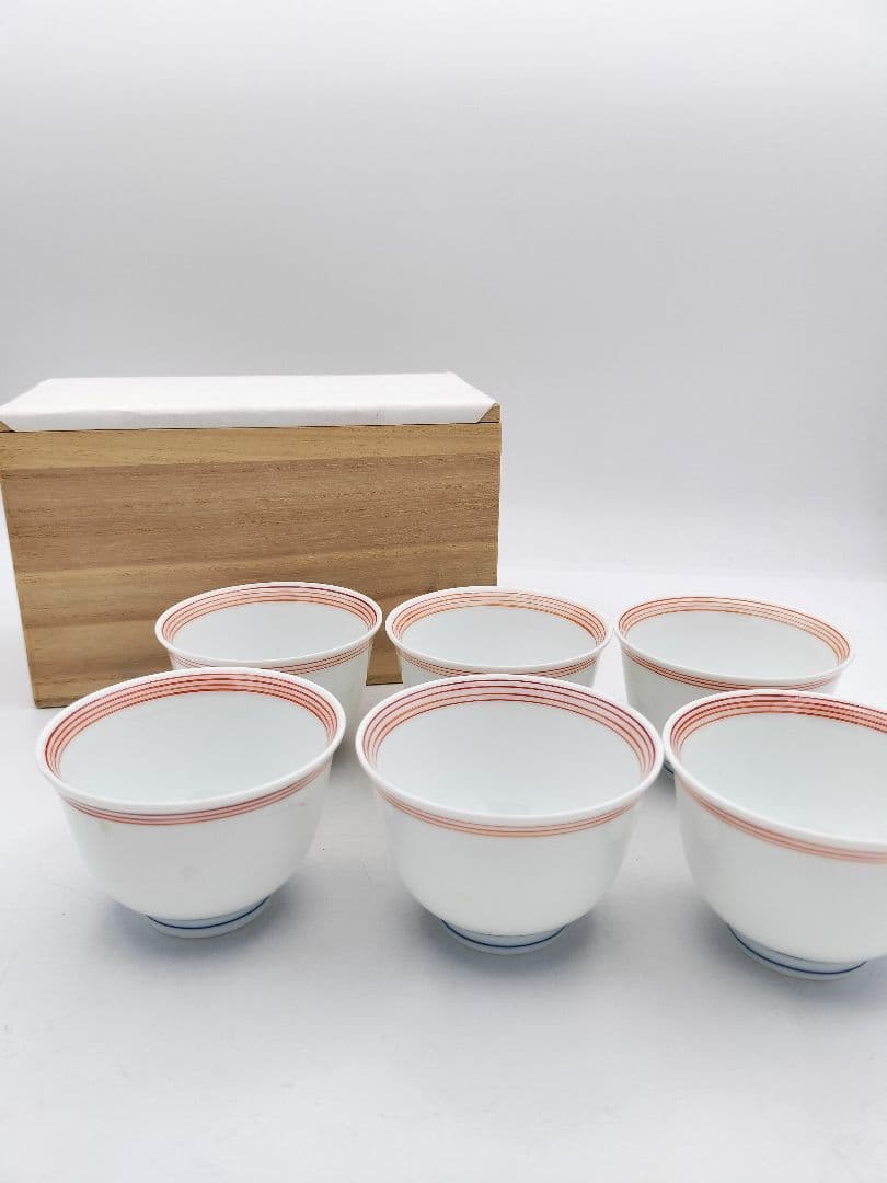 b421 茶碗 汲出 煎茶 六客 七仙寿 木箱 茶道具 古物