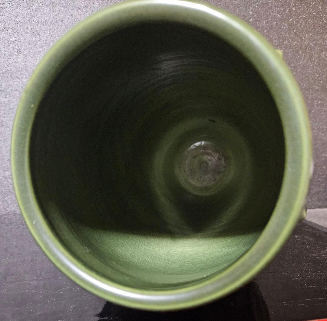 日展参与】京焼 清水焼 平安 宮下善寿 善壽 造 青緑釉 六