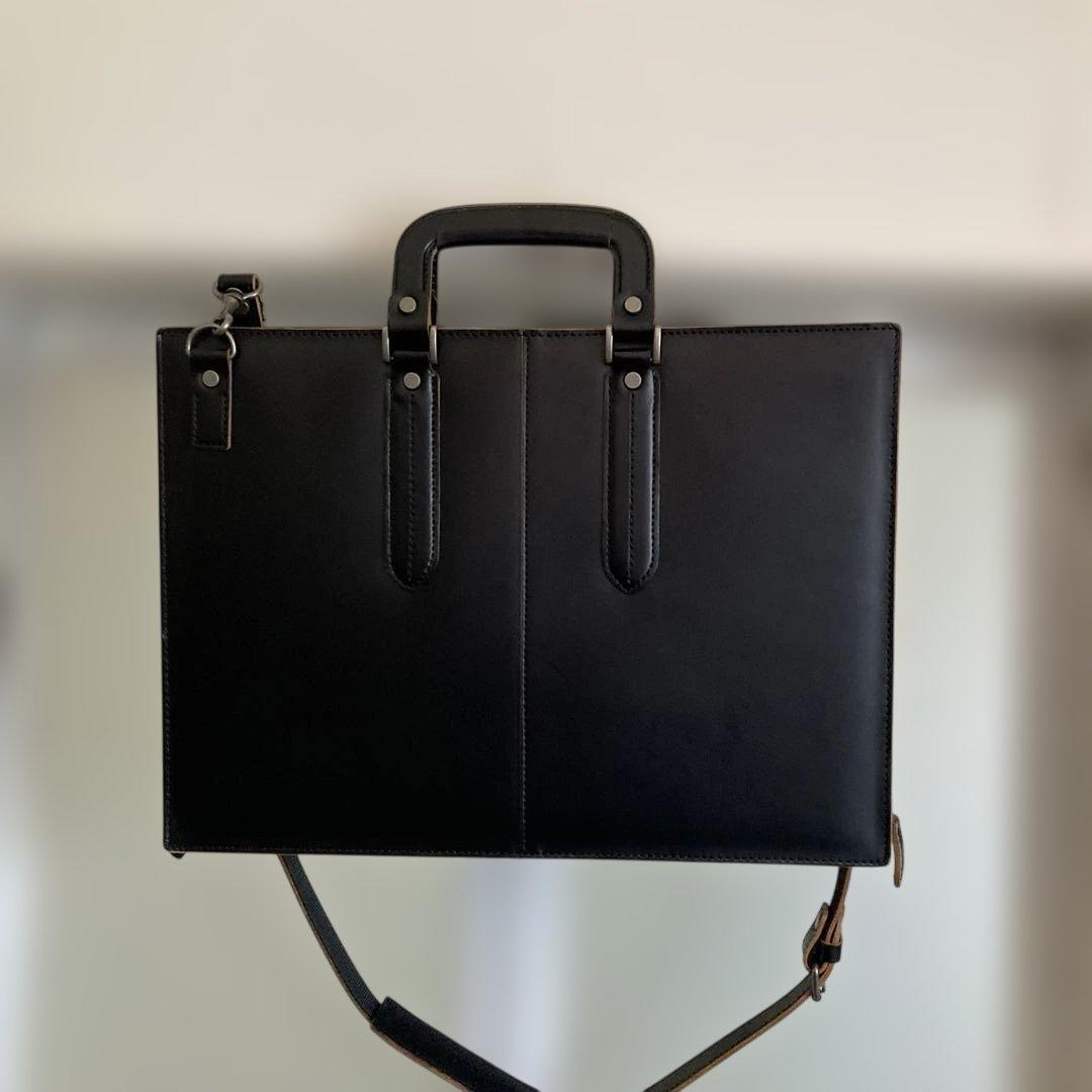 青木鞄COMPLEX GARDENS 2ウェイA4レザーブリーフケース ブラック