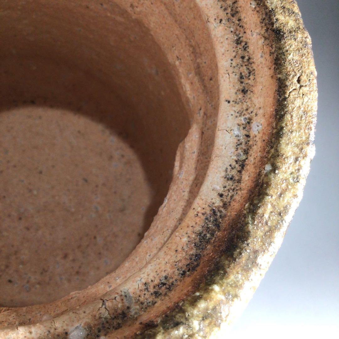 N666水指『信楽焼』『普門窯小川青峰造』『耳付水指』共箱茶道具