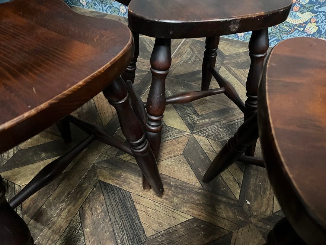 haco＊飛騨産業 キツツキ スツール セット 当時物 昭和レトロ