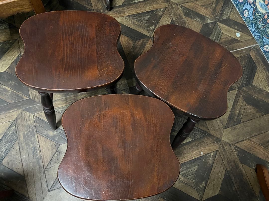 haco＊飛騨産業 キツツキ スツール セット 当時物 昭和レトロ