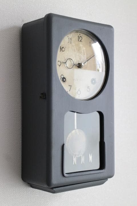 アンティーク アールデコ 冨尾時計地球鶏マーク 掛け時計 柱時計 振り子