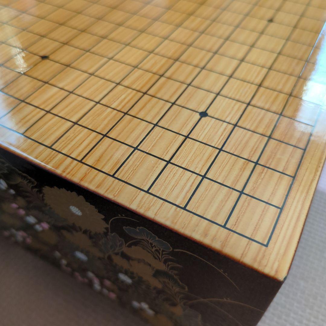 漆芸基盤　柳山作　碁盤碁石入れセット　ミニサイズ