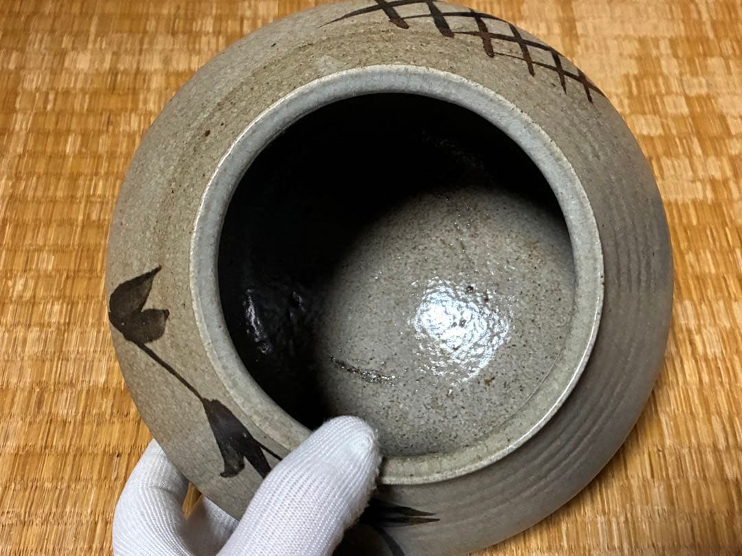 茶道具】水指 高取 鬼丸雪山 共箱 6R1635ラ2