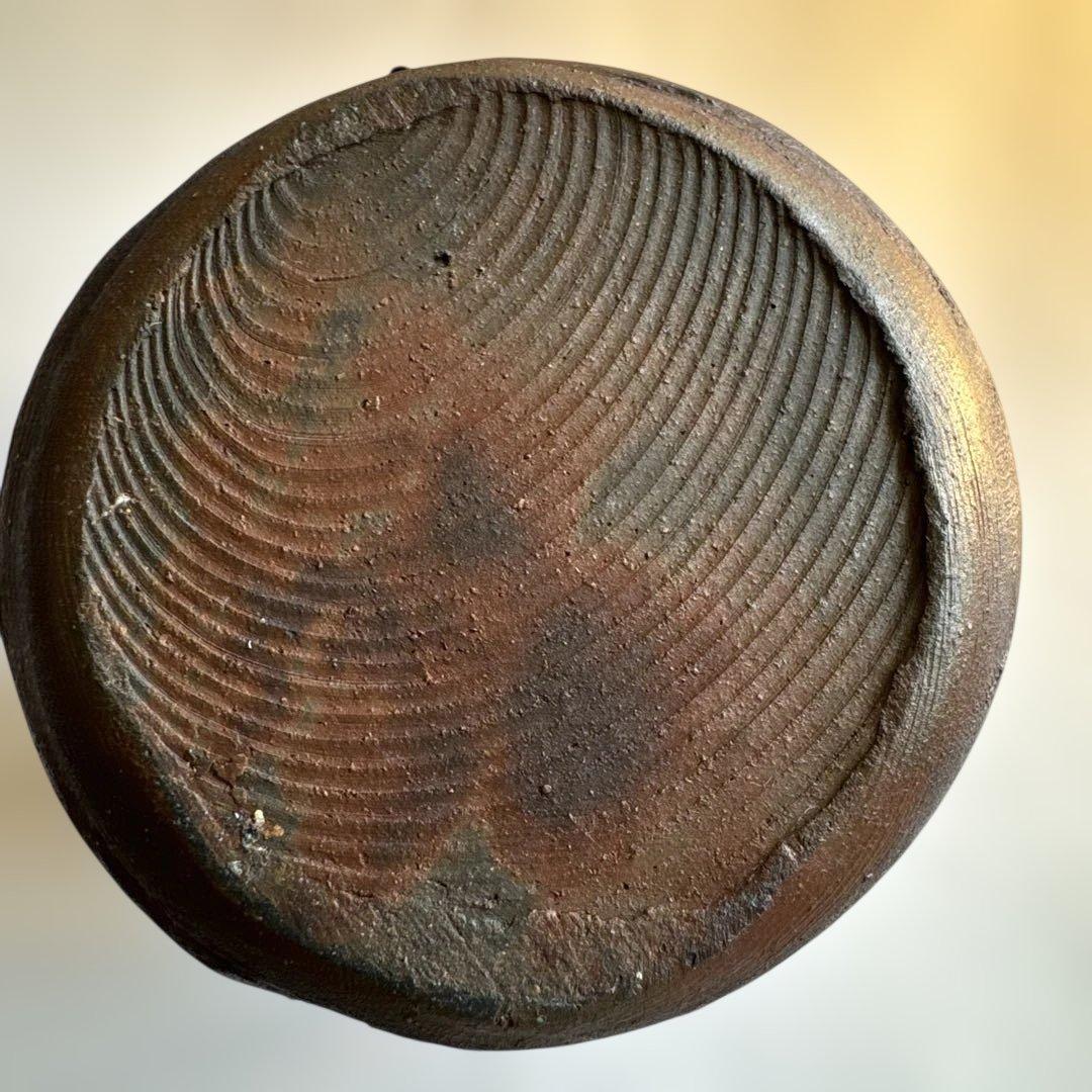 【故島武巳】南蛮焼.穴窯.希少品.焼締め按瓶と湯呑みのセット