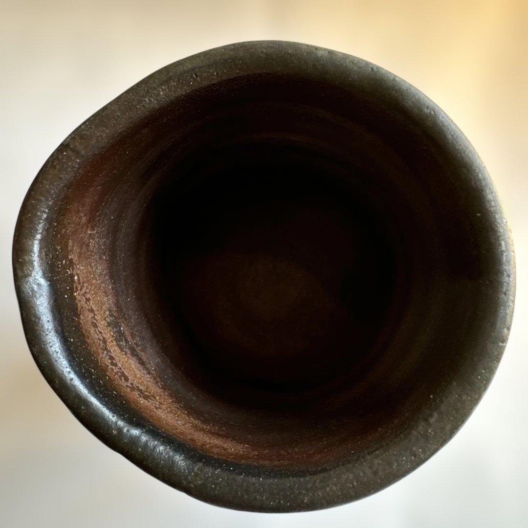 【故島武巳】南蛮焼.穴窯.希少品.焼締め按瓶と湯呑みのセット