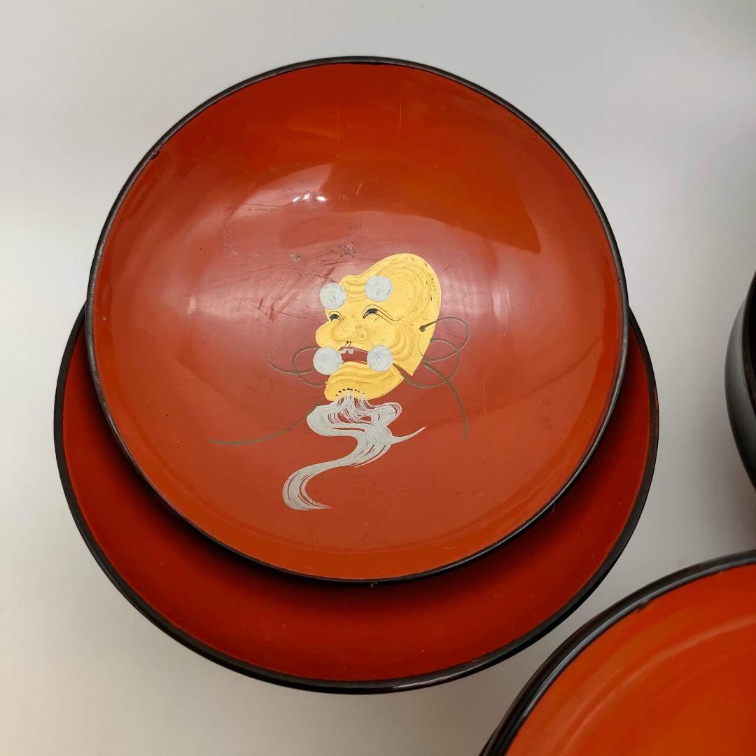 ② 會津塗 塗師 渡部喜三郎 本漆 蓋付き椀 堅地仕上 骨董 フォロー割