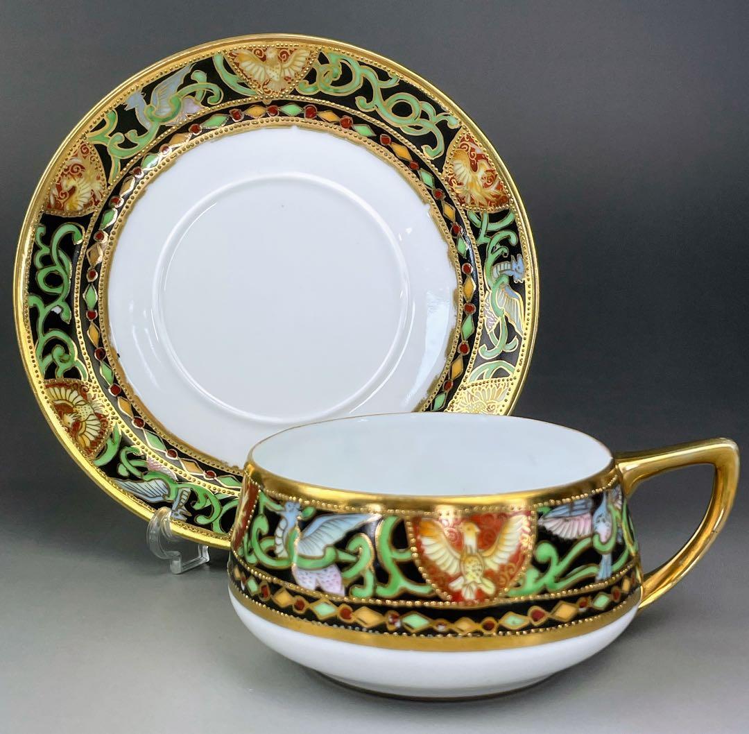 オールドノリタケ 金盛り ティーカップ ソーサー セット - メルカリ