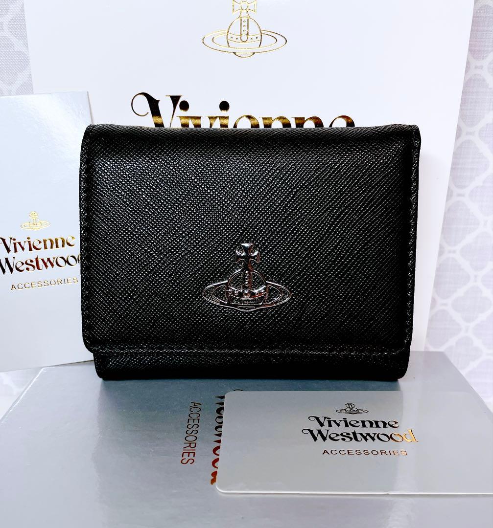 最新◇ショッパー付】新品 ヴィヴィアン・ウエストウッド 三折り財布