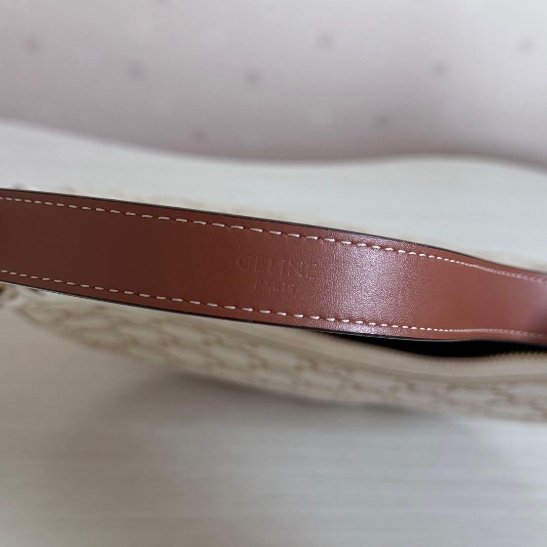 CELINE セリーヌ AVA トリオンフキャンバス ハンドバッグ ホワイト