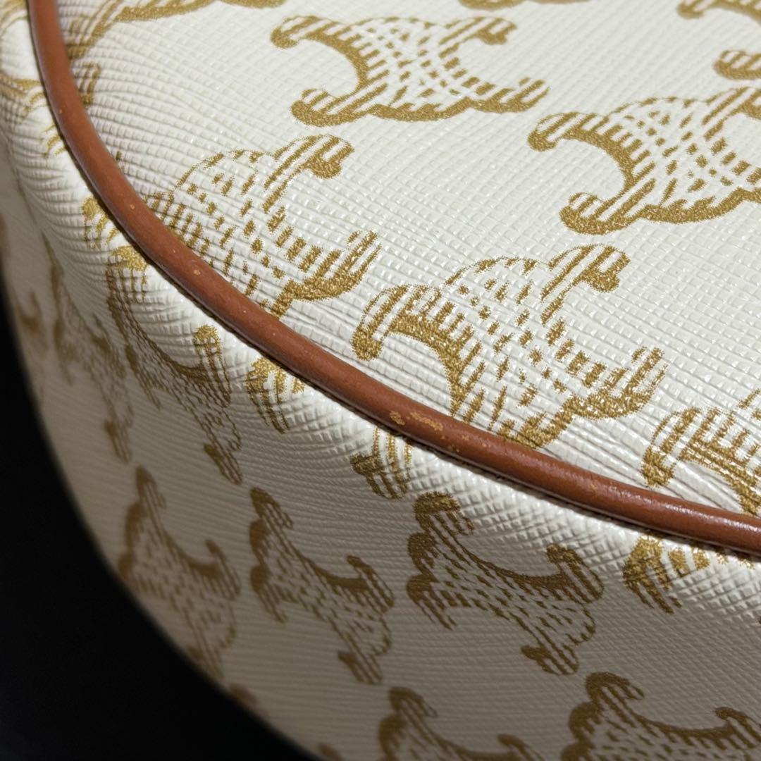 CELINE セリーヌ AVA トリオンフキャンバス ハンドバッグ ホワイト