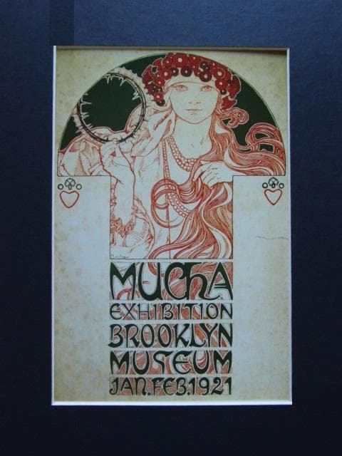 アルフォンス・ミュシャ、【ブルックリン美術館のミュシャ展】、希少な額装用画集より