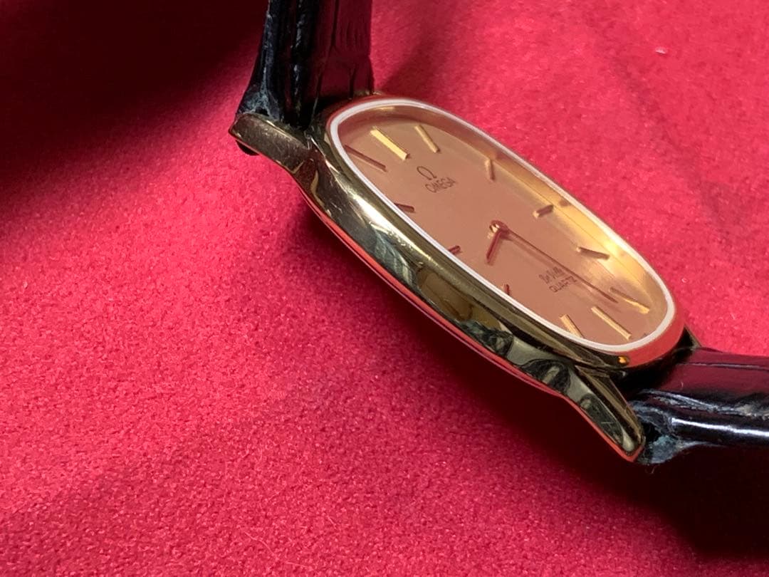 ⭐️稼働品⭐️電池交換済⭐️オメガ　デビル　1365 プッシュ式リューズ　メンズ腕時計