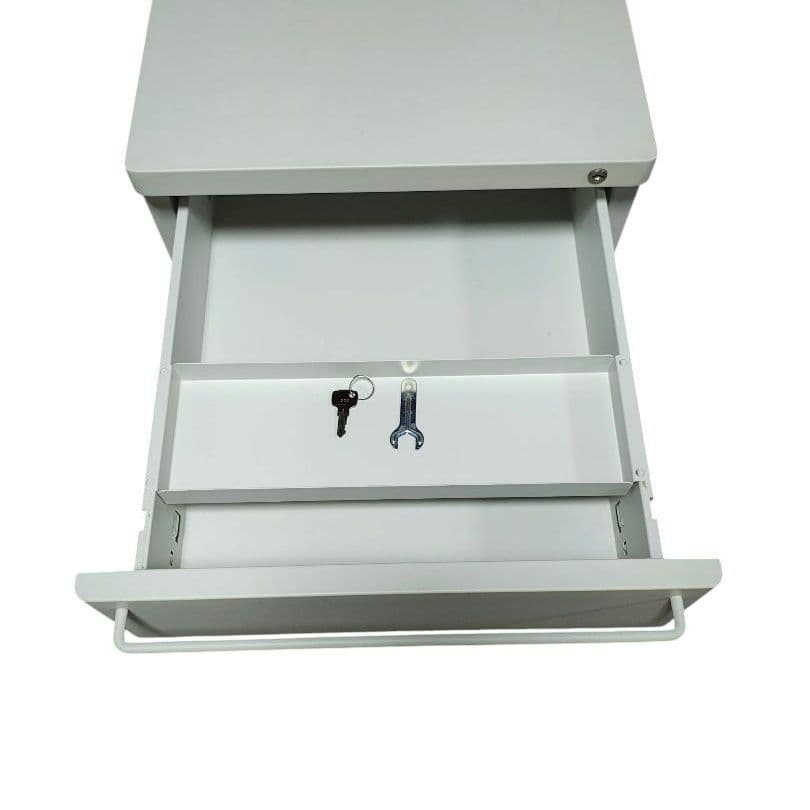 手渡し限定／東京都新宿区】MUJI スチールキャビネット／ライトグレー