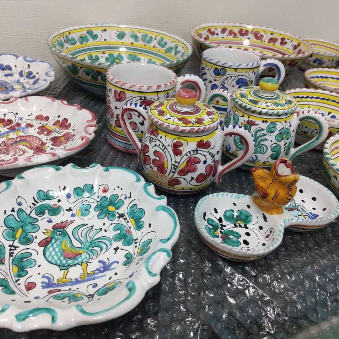 イタリア デルータ製 マヨルカ焼き 16点セット 陶器 飾り皿 工芸品