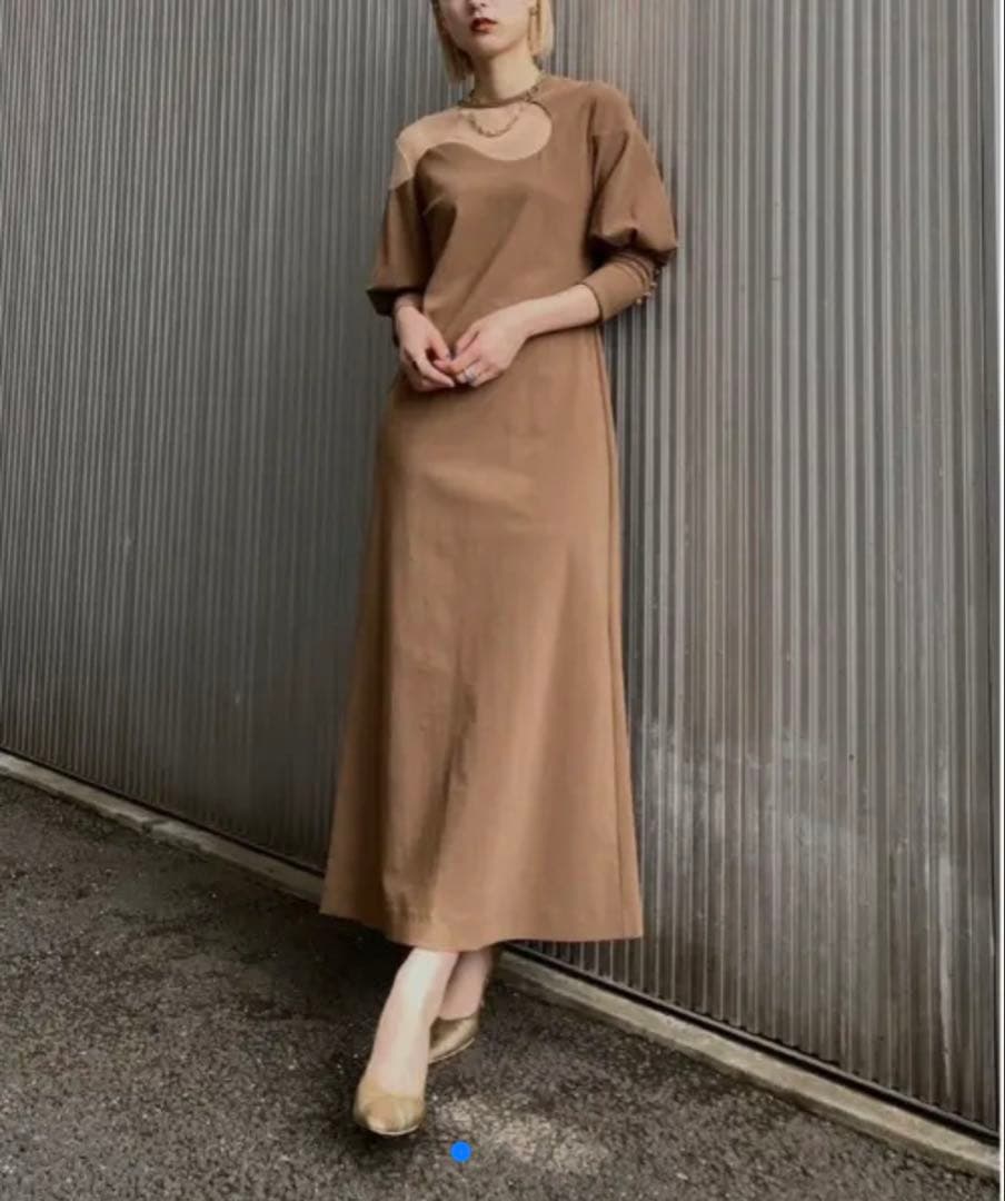 【最終値下げ】ameri LAKECURVE TRICOT RIB DRESS