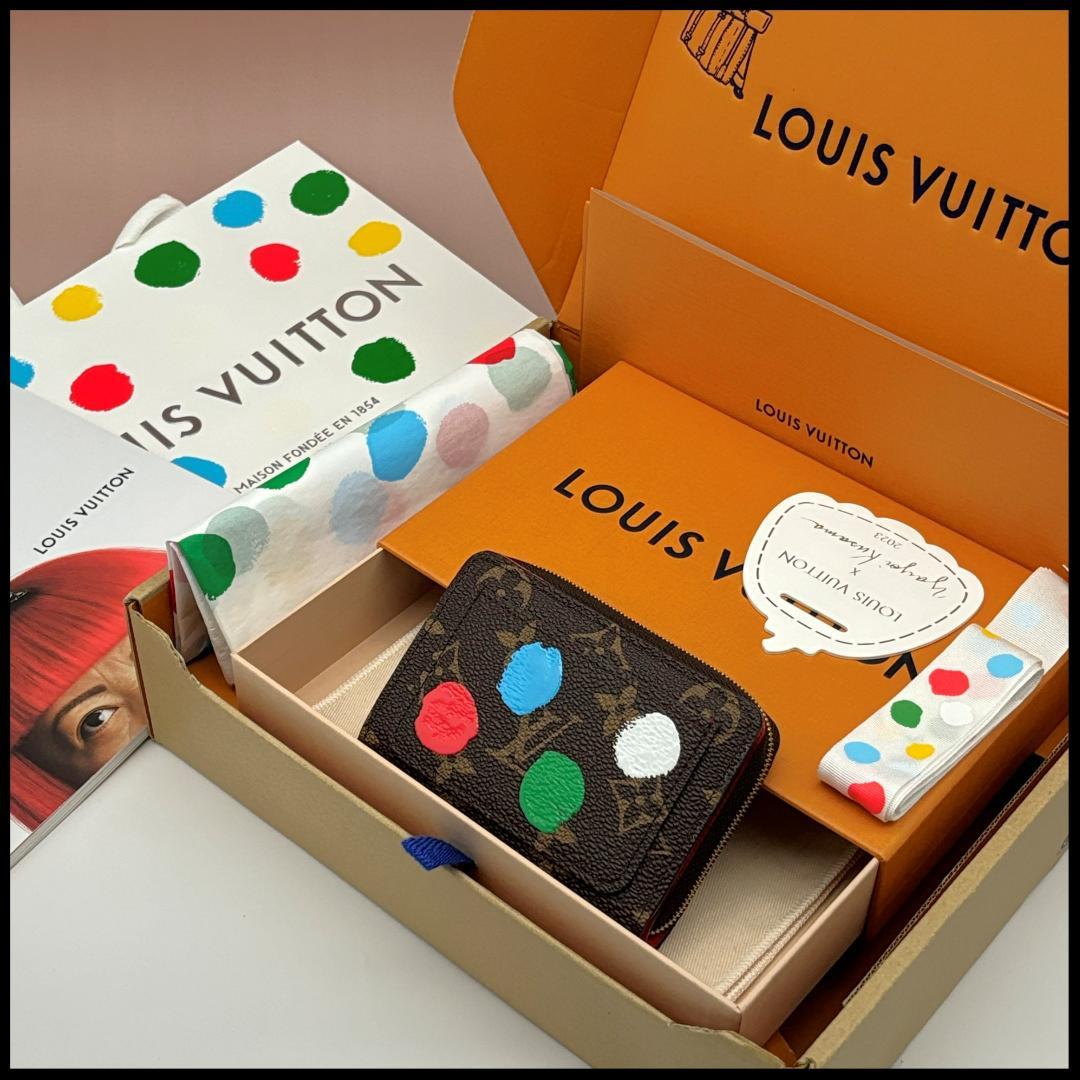ルイヴィトン モノグラム ポルトフォイユルー 草間彌生 財布 二つ折り