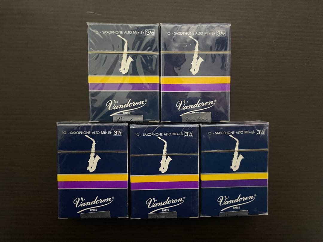 Vandoren アルトサックスリード 旧箱　3 1/2 10枚入り　5箱 VANDOREN 【2個セット】《硬さ：3-1/2》アルトサックス用リード