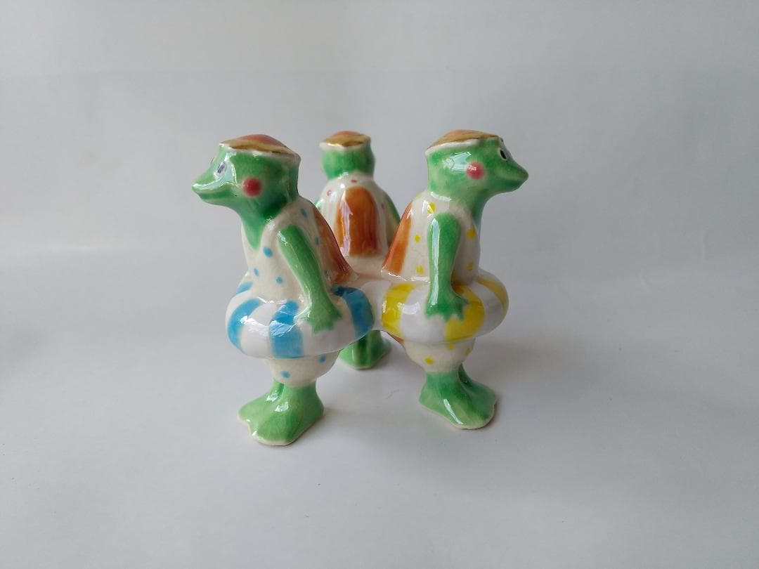 プーギー様専用今岡三四郎 作 河童蓋置 京焼 共箱 共布 栞 蓋