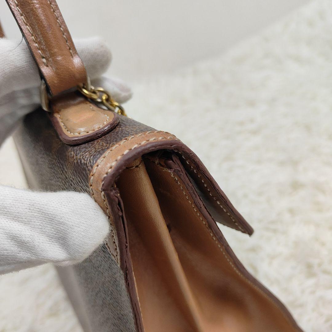 CELINE　ハンドバッグ　トリオンフ　マカダム　ガンチーニ　PVC　レザー