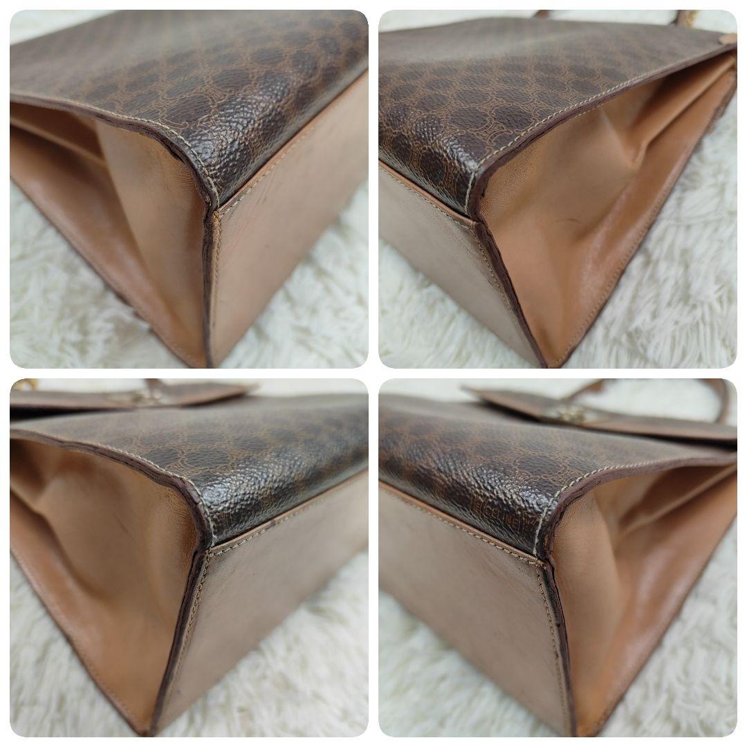 CELINE　ハンドバッグ　トリオンフ　マカダム　ガンチーニ　PVC　レザー