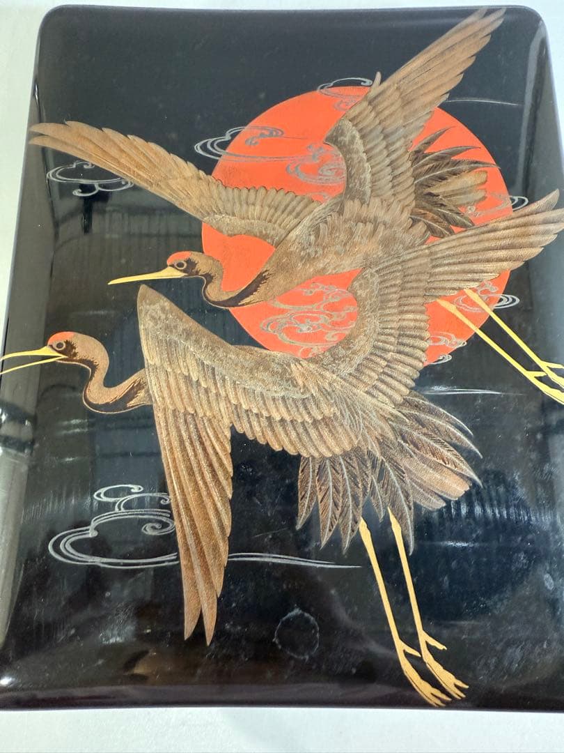 DT668 時代 旭飛鶴蒔絵 文箱