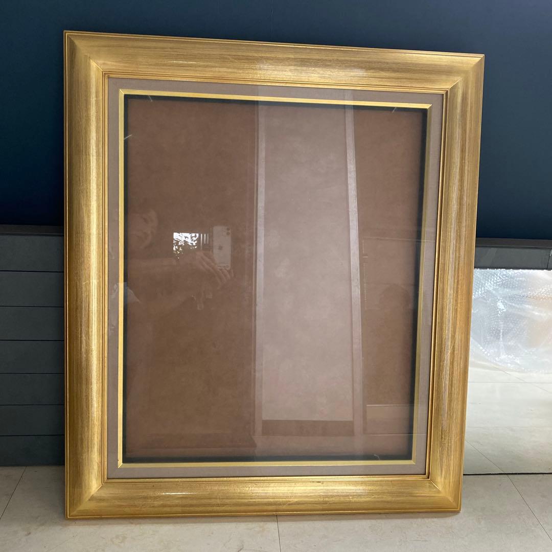 空額縁 楽天市場】正方形額縁:8201 40角(400×400mm) （アクリル仕様・木製