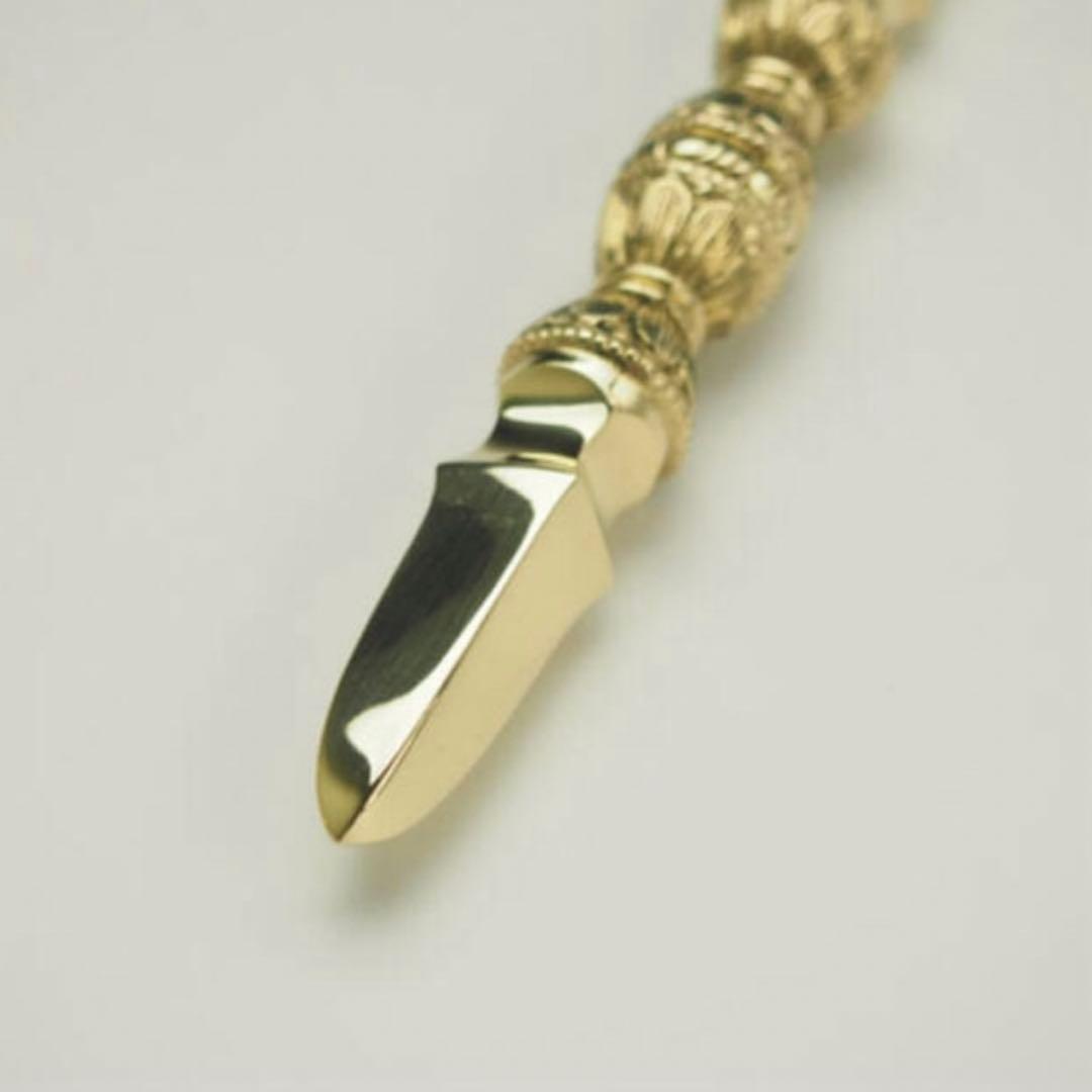 希少金剛杵五鈷杵法具チベット密教ビンテージバジュラ仏教美術黄銅製