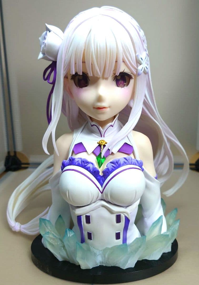 リゼロ アートスケール胸像フィギュア4体セット（ラム、レム、エミリア